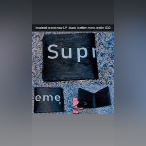 Supreme Black Leather Wallet